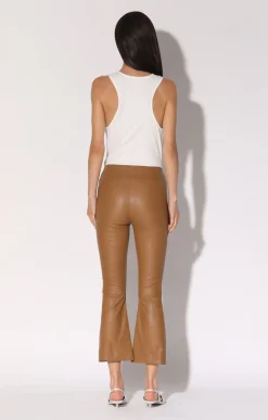 Luisa Pant, Camel-Stretch Leather><noscript><img width=