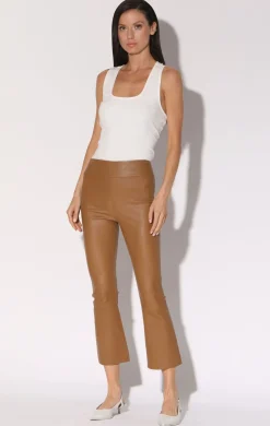 Luisa Pant, Camel-Stretch Leather>Walter Baker Flash Sale