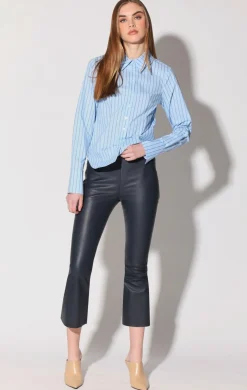 Luisa Pant, Navy-Stretch Leather>Walter Baker Best