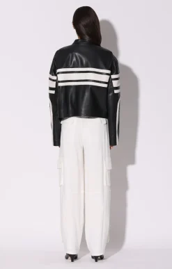 Matteo Jacket, Black White-Leather><noscript><img width=