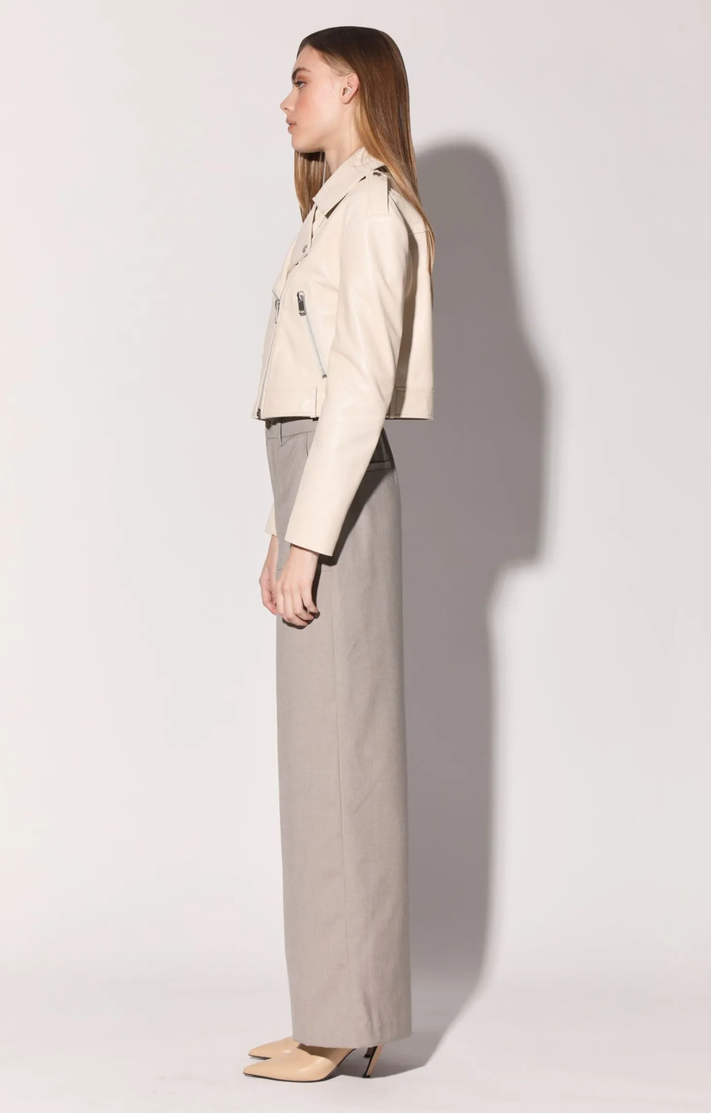 Milan Jacket, Oyster-Leather>Walter Baker Best Sale
