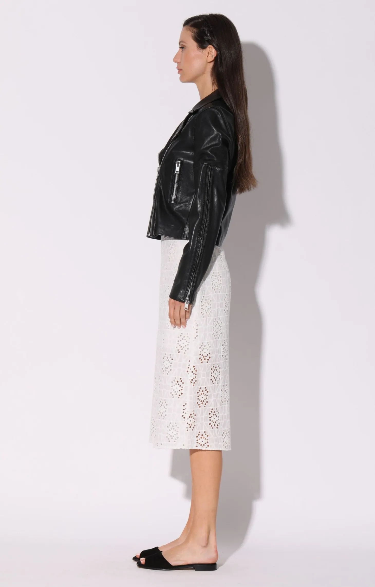 Presley Jacket, Black-Veggie Wash Leather>Walter Baker Fashion