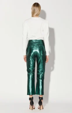 Selma Pant, Emerald Metallic-Leather><noscript><img width=