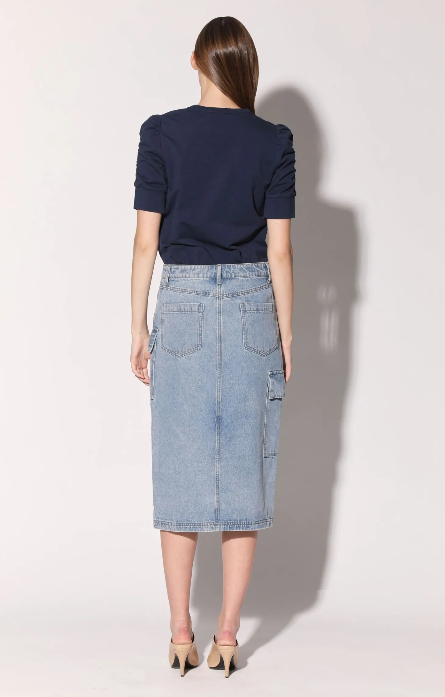 Tally Skirt, Light Wash>Walter Baker Best Sale