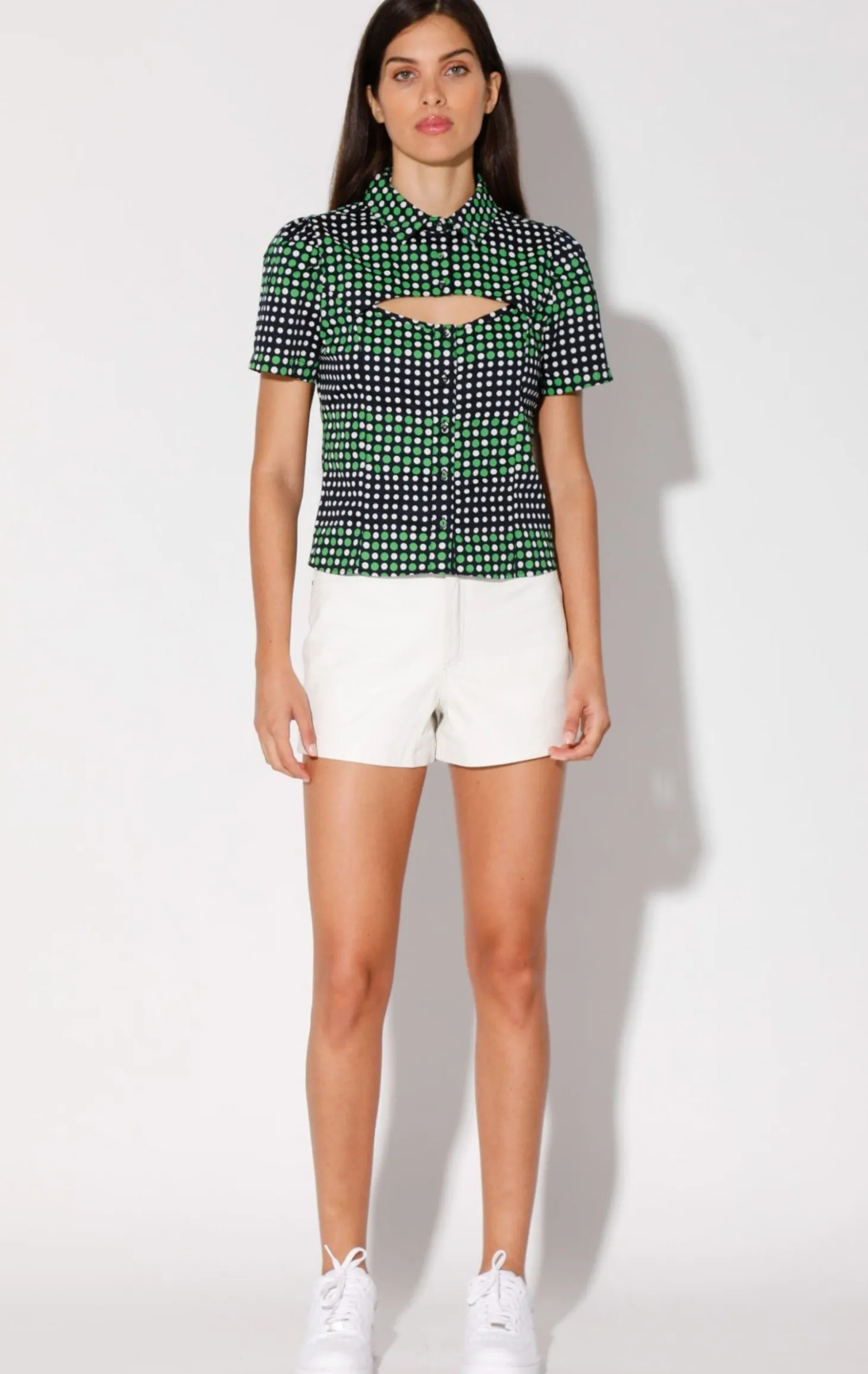 Trisha Top, Dot Mirage-Cotton Sateen>Walter Baker Shop