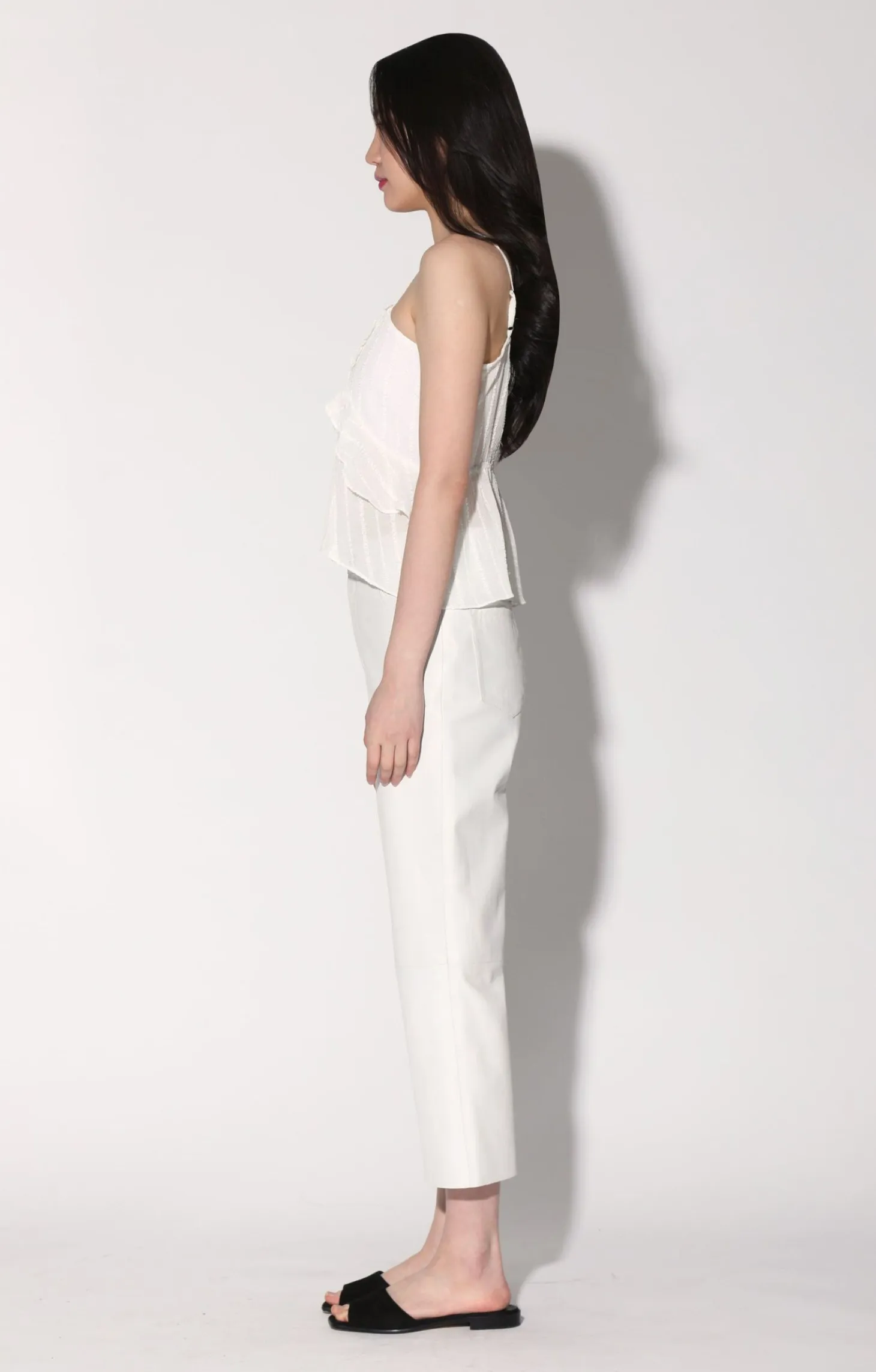 Venice Pant, Bright White-Leather>Walter Baker Online
