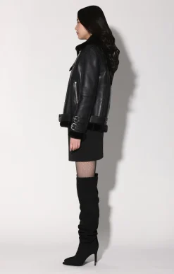 Whitney Jacket, Black Leather/ Black Fur-Leather><noscript><img width=