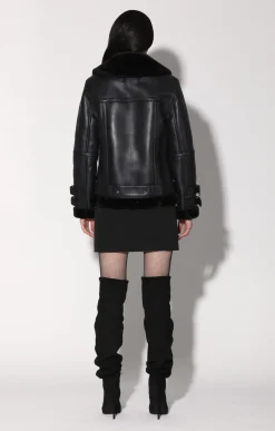 Whitney Jacket, Black Leather/ Black Fur-Leather><noscript><img width=