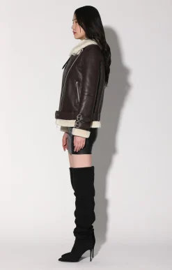 Whitney Jacket, Mocha/Off White-Leather><noscript><img width=